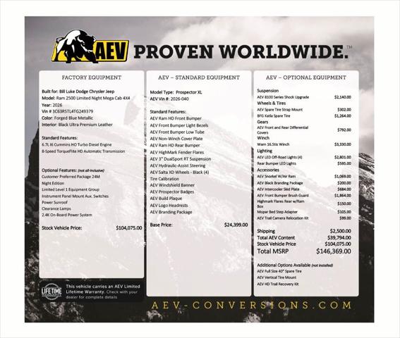 2026 RAM Ram 2500 RAM 2500 LIMITED MEGA CAB 4X4 64 BOX 2026 RAM Ram 2500 RAM 2500 LIMITED MEGA CAB 4X4 64 BOX