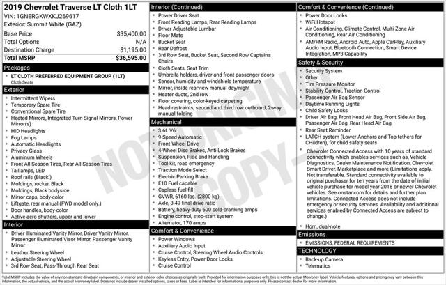 2019 Chevrolet Traverse 1LT