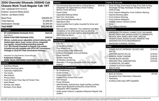 2026 Chevrolet Silverado 3500HD Work Truck