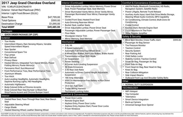 2017 Jeep Grand Cherokee Overland 4x4