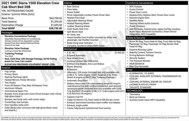 2021 GMC Sierra 1500 2WD Crew Cab Short Box Elevation for sale in Slidell, LA