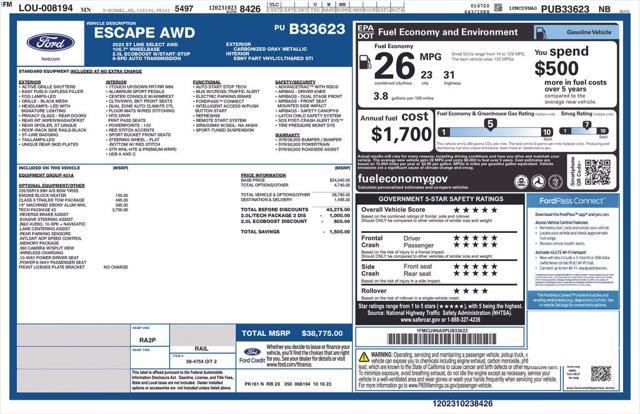 2023 Ford Escape ST-Line Select 2023 Ford Escape ST-Line Select