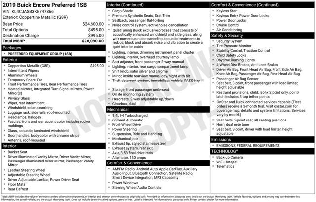 2019 Buick Encore FWD Preferred