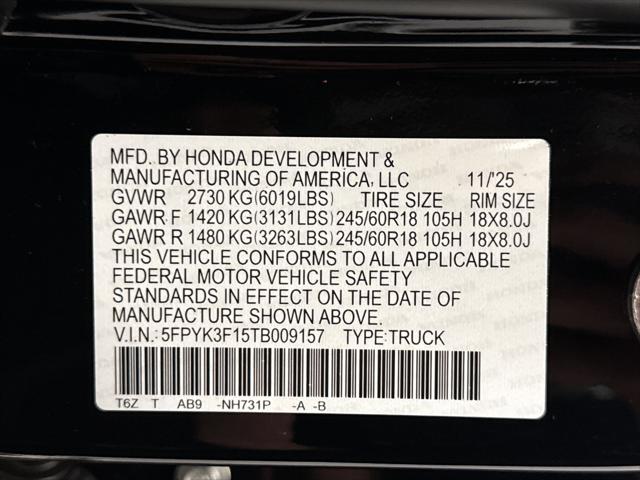 2026 Honda Ridgeline Sport
