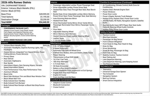 2026 Alfa Romeo Stelvio STELVIO AWD