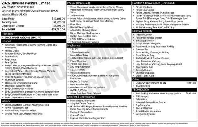 2026 Chrysler Pacifica Limited