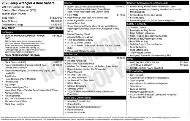 2026 Jeep Wrangler WRANGLER 4-DOOR SAHARA