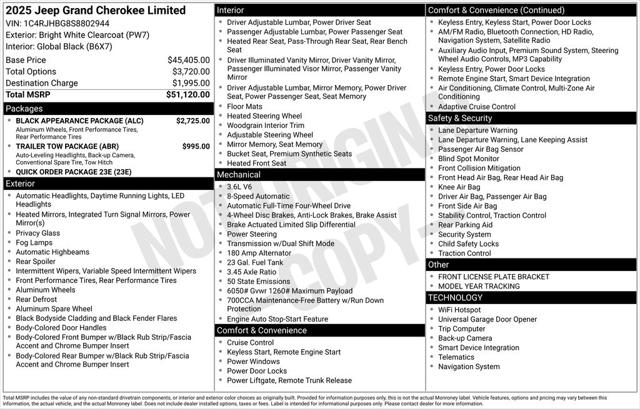 2025 Jeep Grand Cherokee GRAND CHEROKEE LIMITED 4X4 2025 Jeep Grand Cherokee GRAND CHEROKEE LIMITED 4X4