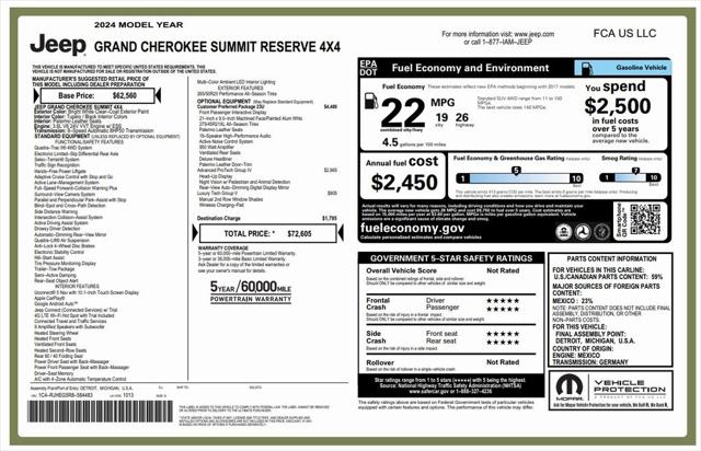 2024 Jeep Grand Cherokee Summit Reserve 4x4 2024 Jeep Grand Cherokee Summit Reserve 4x4