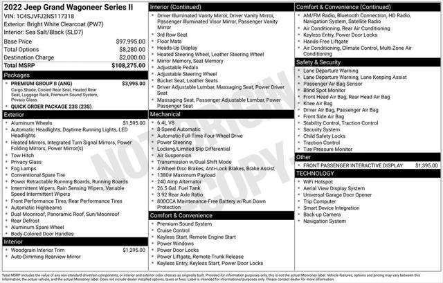 2022 Wagoneer Grand Wagoneer Series II 4x4 2022 Wagoneer Grand Wagoneer Series II 4x4