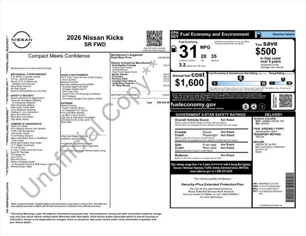 2026 Nissan Kicks SR