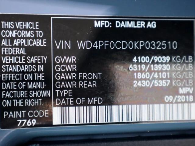 2019 Mercedes-Benz Sprinter 2500 High Roof V6