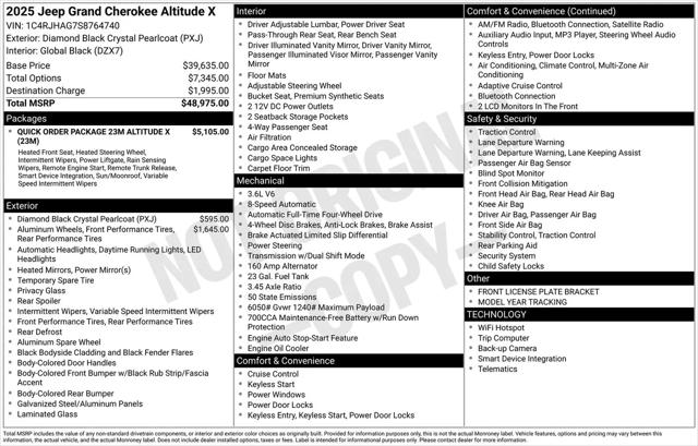 2025 Jeep Grand Cherokee Altitude X 4x4