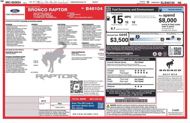 2025 Ford Bronco Raptor