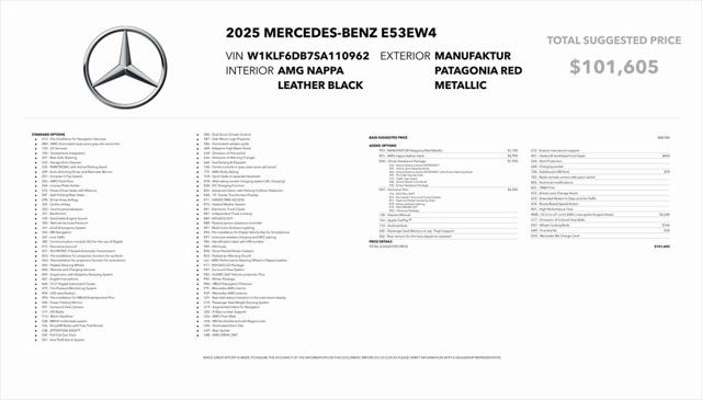 2025 Mercedes-Benz AMG E 53 E E 53 AMG