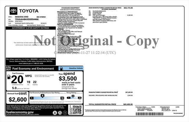 2025 Toyota Sequoia SR5 2025 Toyota Sequoia SR5