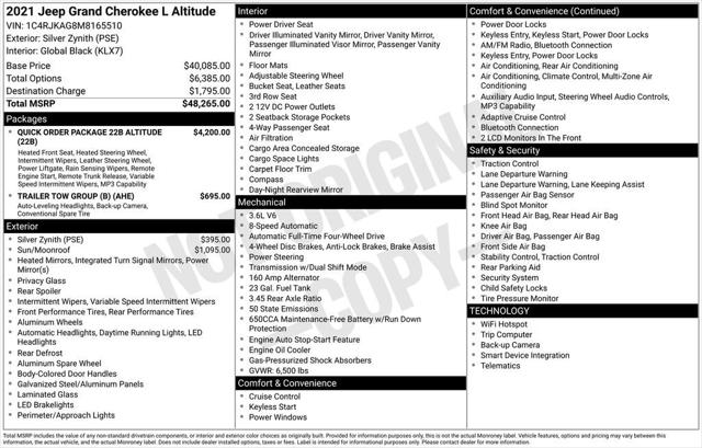 2021 Jeep Grand Cherokee L Altitude 4x4 2021 Jeep Grand Cherokee L Altitude 4x4