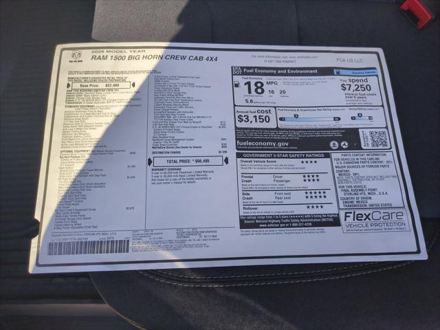 2026 Ram 1500 Big Horn Crew Cab 4x4 5'7" Box