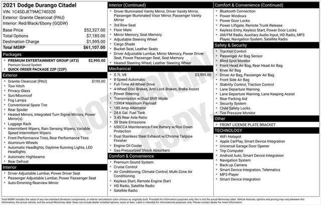 2021 Dodge Durango Citadel AWD