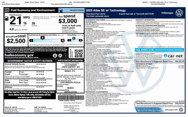 2025 Volkswagen Atlas 2.0T SE w/Technology