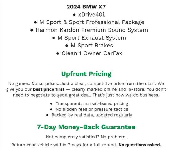 2024 BMW X7 xDrive40i
