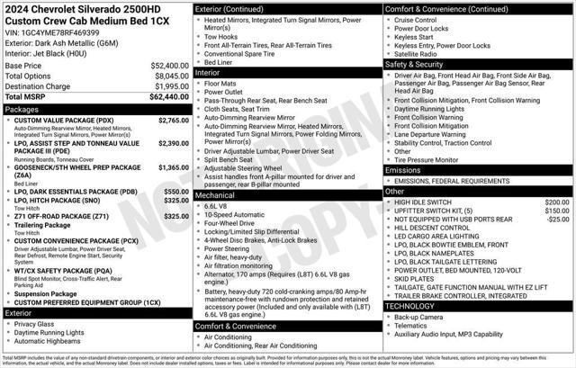 2024 Chevrolet Silverado 2500HD 4WD Crew Cab Standard Bed Custom 2024 Chevrolet Silverado 2500HD 4WD Crew Cab Standard Bed Custom