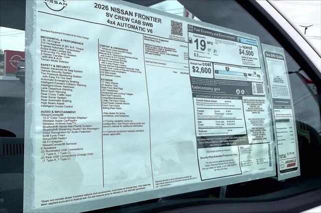 2026 Nissan Frontier Crew Cab SV 4x4