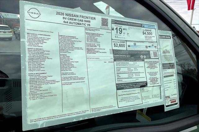 2026 Nissan Frontier Crew Cab SV 4x4