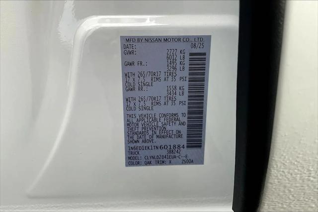 2026 Nissan Frontier Crew Cab PRO-4X 4x4