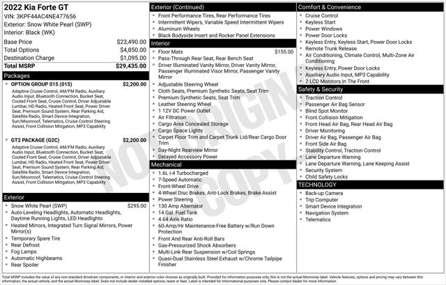 2022 Kia Forte GT 2022 Kia Forte GT