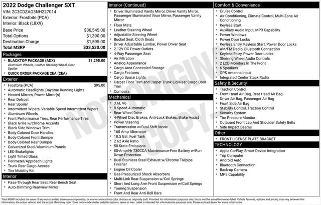 2022 Dodge Challenger SXT