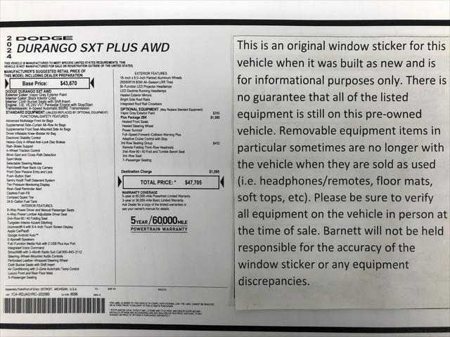 2024 Dodge Durango SXT Plus AWD