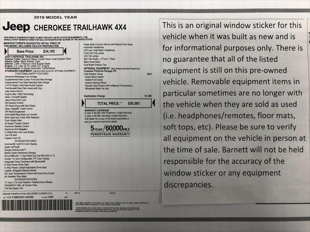 2019 Jeep Cherokee Trailhawk 4x4