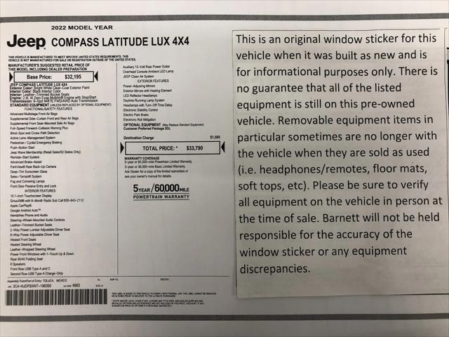 2022 Jeep Compass Latitude Lux 4x4