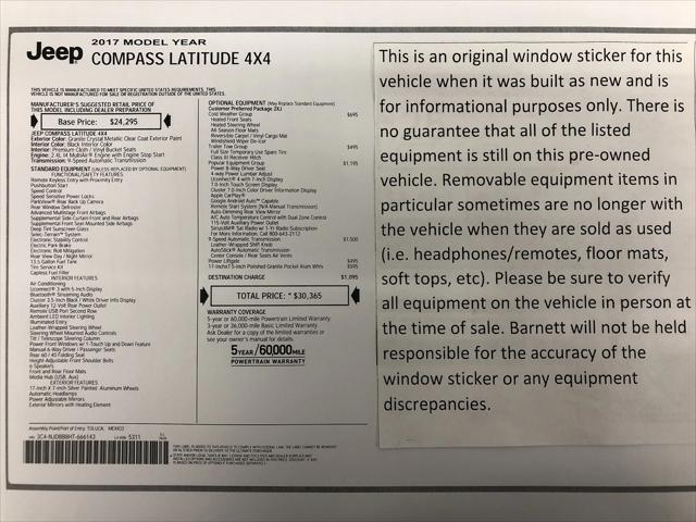 2017 Jeep New Compass Latitude 4x4