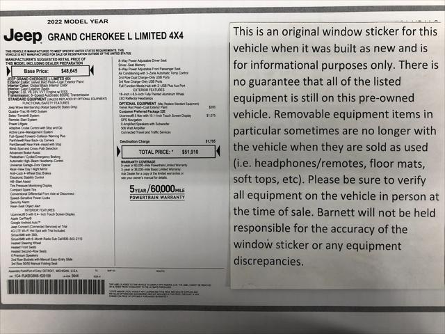 2022 Jeep Grand Cherokee L Limited 4x4