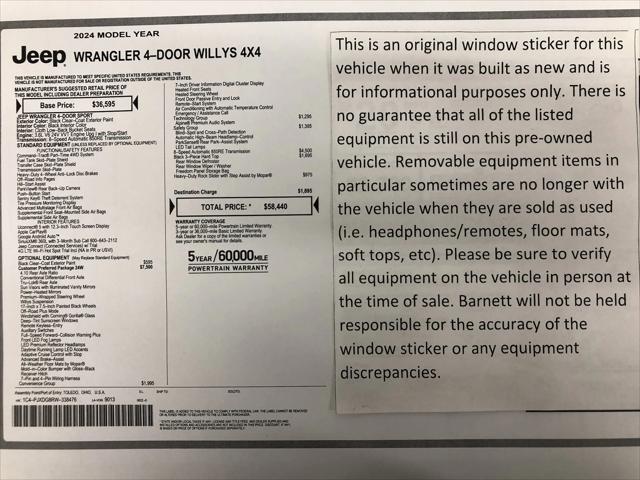 2024 Jeep Wrangler 4-Door Willys 4x4