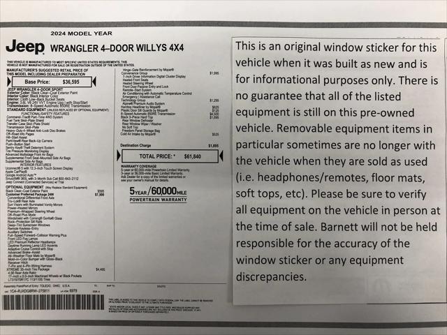 2024 Jeep Wrangler 4-Door Willys 4x4