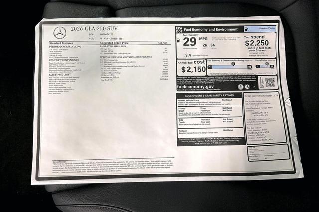2026 Mercedes-Benz GLA-CLASS 4MATIC