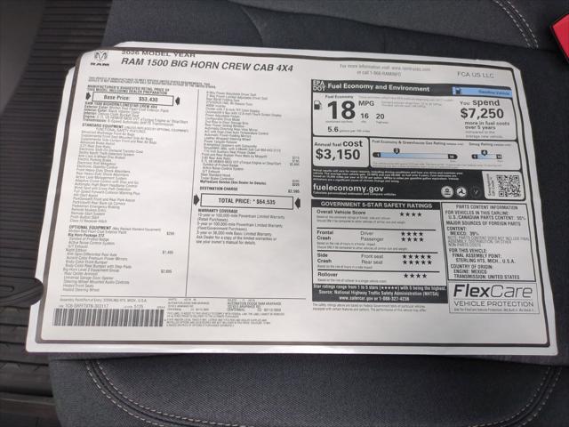 2026 Ram 1500 Big Horn Crew Cab 4x4 5'7" Box