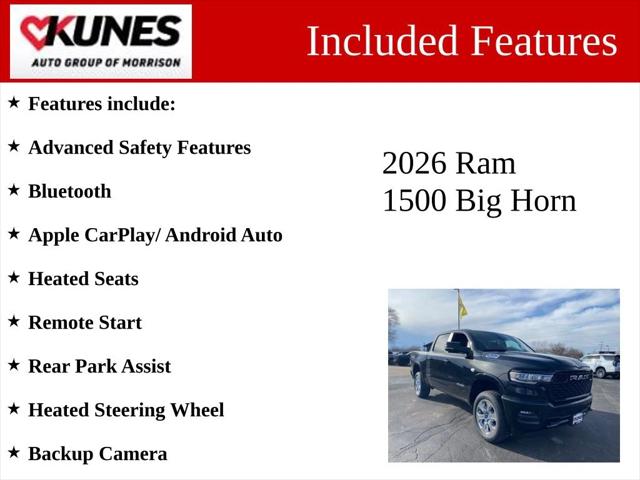 2026 RAM Ram 1500 RAM 1500 BIG HORN CREW CAB 4X4 57 BOX