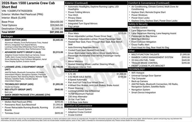 2026 RAM Ram 1500 RAM 1500 LARAMIE CREW CAB 4X4 57 BOX 2026 RAM Ram 1500 RAM 1500 LARAMIE CREW CAB 4X4 57 BOX