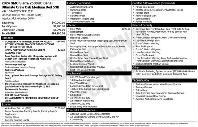 2024 GMC Sierra 2500HD 4WD Crew Cab Standard Bed Denali Ultimate