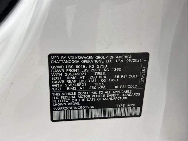 2022 Volkswagen Atlas 3.6L V6 SEL Premium R-Line