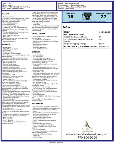 2014 Acura MDX Technology Package