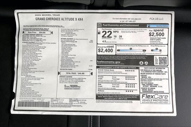 2025 Jeep Grand Cherokee Altitude X 4x4