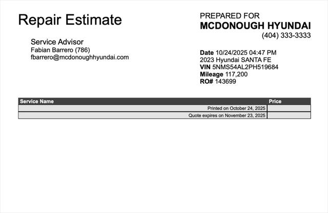 2023 Hyundai Santa Fe Calligraphy