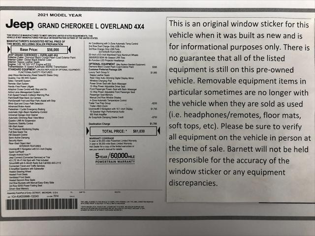 2021 Jeep Grand Cherokee L Overland 4x4