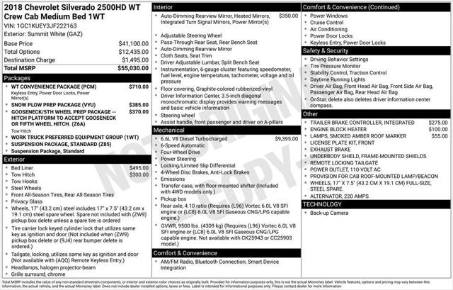2018 Chevrolet Silverado 2500HD WT 2018 Chevrolet Silverado 2500HD WT