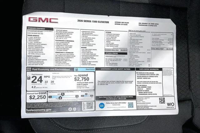 2026 GMC Sierra 1500 Crew Cab, Short Bed, Elevation, 4WD